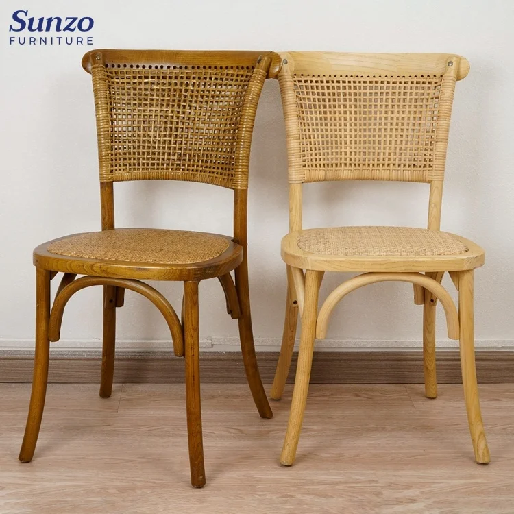 French Style Rattan Dining Chair for Wedding Events Banquet Rustic ...