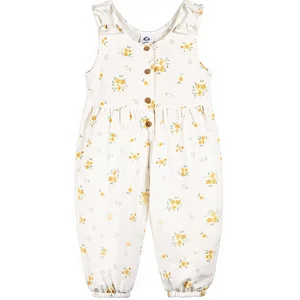 For Baby Girls' Toddler Floral Sleeveless Romper Jumpsuit