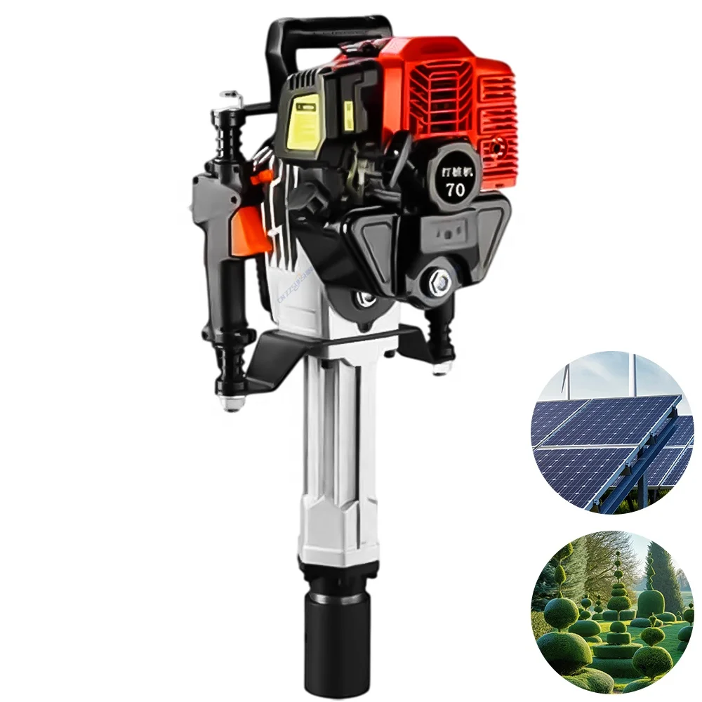 Wholesale Price Cost-effective Gasoline Engine Push Fence Farm Pile Driver Handheld Pile Driver