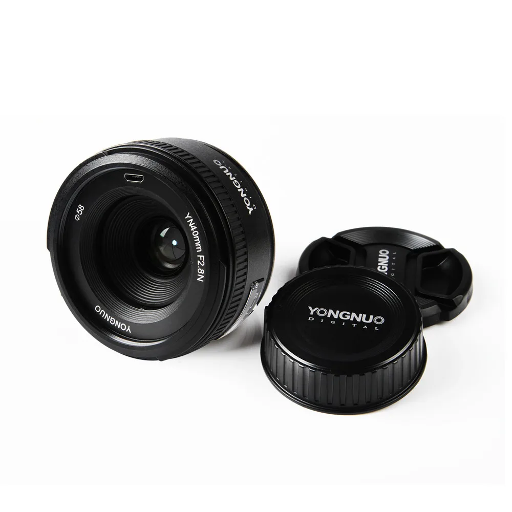 YONGNUO YN40mm F2.8N レンズ（USBポート付き）NIKON用 Manual AF/MF