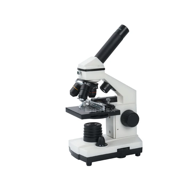 Portable Suitcase 1280X LED Light Compound Monocular Microscope for Science School Kids Laboratory Beginner Student