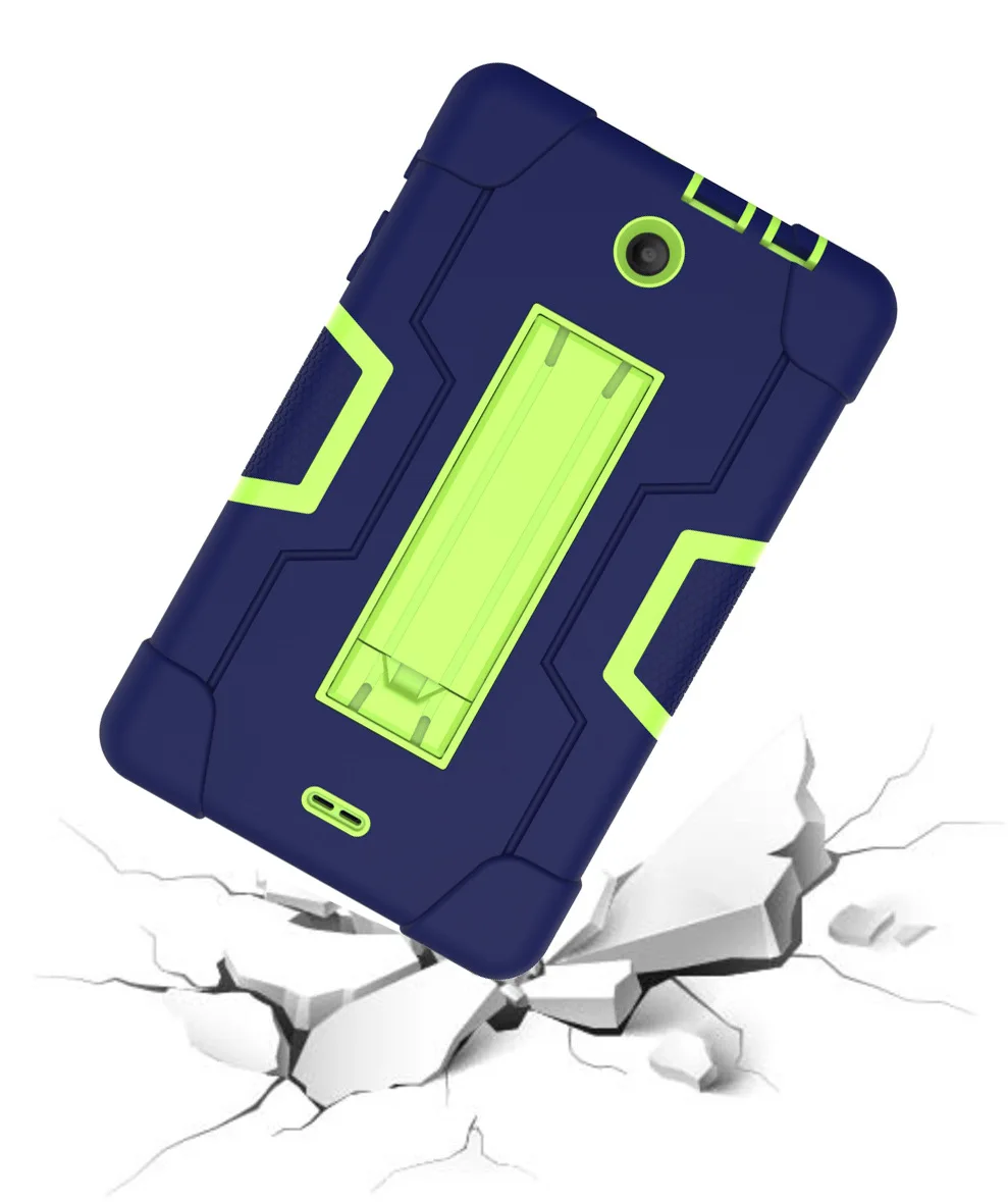 Tablet Case Cover 3 Layer Protective Soft Silicone TPU PC Hybrid Rugged Back Covers Anti Drop for Alcatel 3T 8 2020