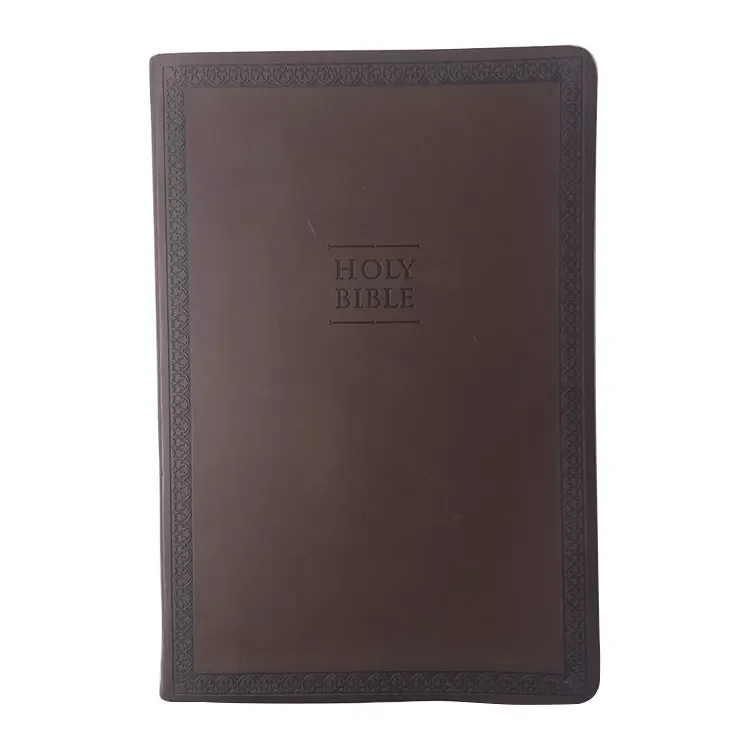 Embossing 1960s Pu Leather Wholesale Holy Bible Cover Custom With Thumb
