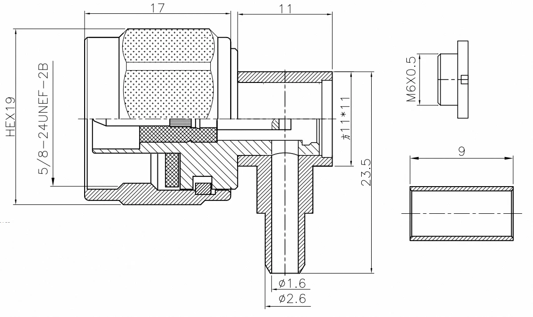 product manufacturer supplied n c jw15 coaxial connector n male angle connector crimp rg316 rg174 cable-4