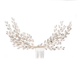 Свадебная расческа для волос со стразами свадьбы банкета ювелирные изделия головной убор аксессуары женские головные уборы заколки в форме крыла