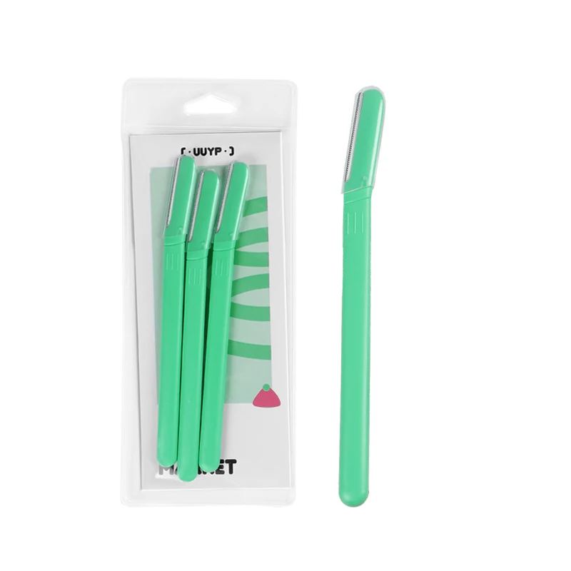 OEM Women's Eco-friendly Portable Dermaplaning Facial Tool 3pcs Stainless Steel Blade Eyebrow Razor Trimmer Metal Plastic Facial H3cd693b89fe34ca7a06ce98ff8c84baan