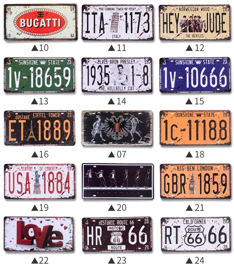 License Plate With Logo Size Decorative Stainless Steel Usa Decoration