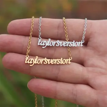Personalized pendant necklace 18K Gold Plated Stainless Steel Initial Name Necklace Titanium Steel Pendant o chain necklace