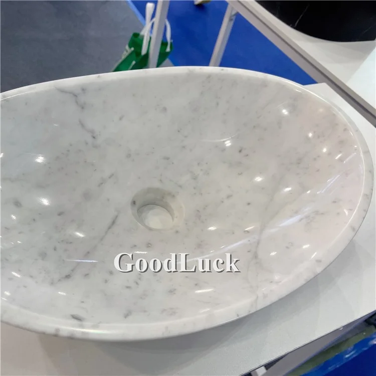 Natural Marble Made Basin Polished Marble Bathroom Basin