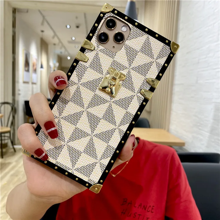 Wholesale Hot sale Luxury Leather Square Phone Case Women Cases for Iphone  11,11pro,11pro max, xr xs iPhone 13 From m.
