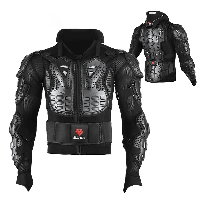 SULAITE Modern Style Motorcycle Armor Jacket and Pants Set for