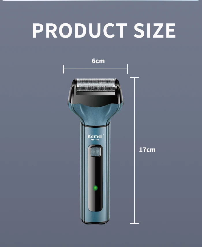 Nose Hair Clippers Household Electric Trimmer Kemei KM-1433 3-in-1 Multi-function Clippers