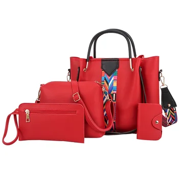 Custom Logo Large Capacity Crossbody Bags 4 Pcs/set New Designer Women Shoulder Bags Female Ladies Hand Bags Handbags Set