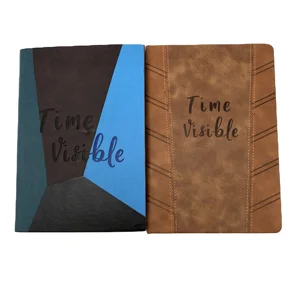 Wholesale Embossed LOGO Custom Journal Hardcover PU Leather Printed A5 Notebook Agenda Fournitures Scolaires