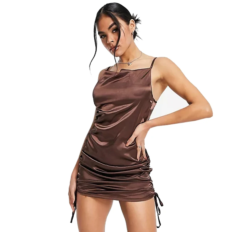 guangzhou ruched dress Guangzhou Ruched Dress - Hunter