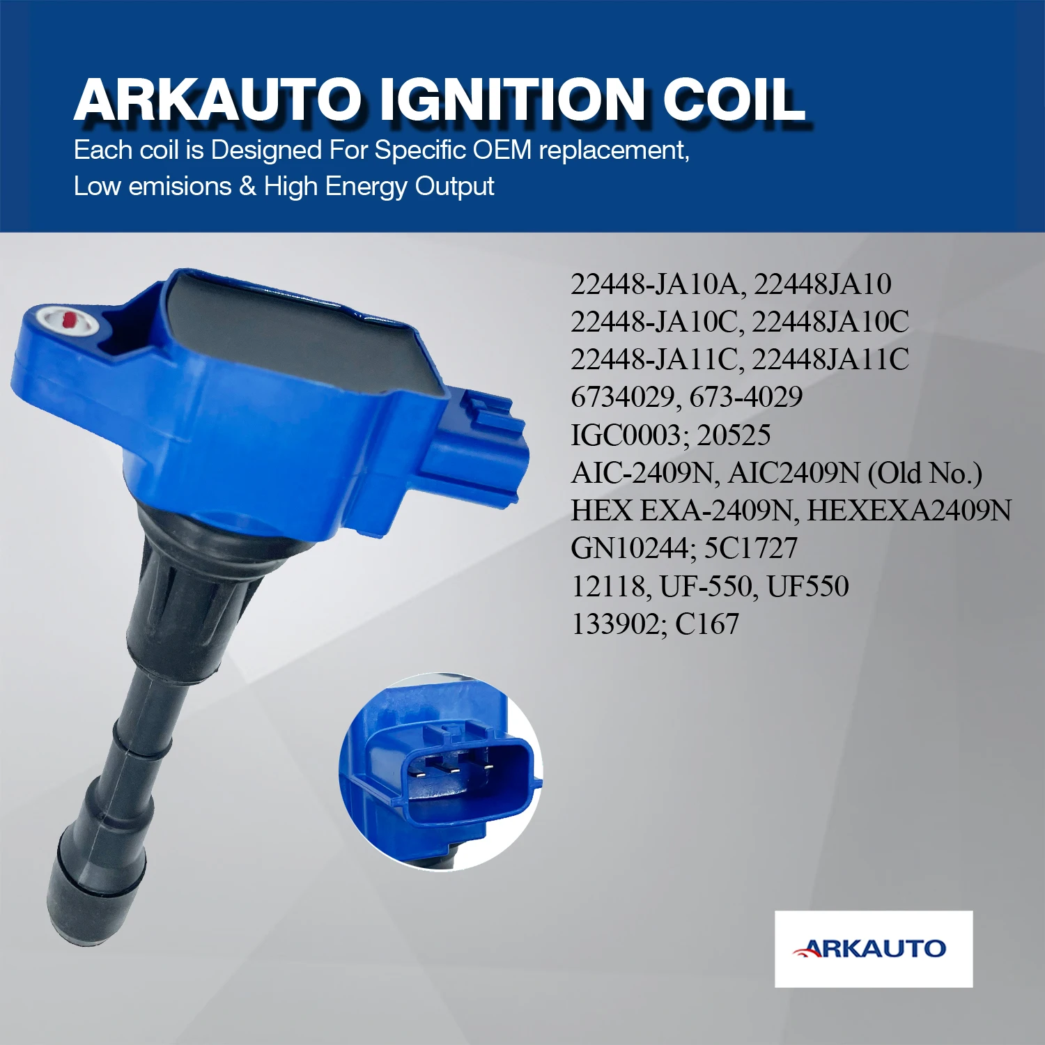 HIGH PERFORMANCE BLUE IGNITION COIL 22448JA10C UF550 for