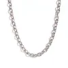 6.9mm cross chain-SIlver-80cm+10cm