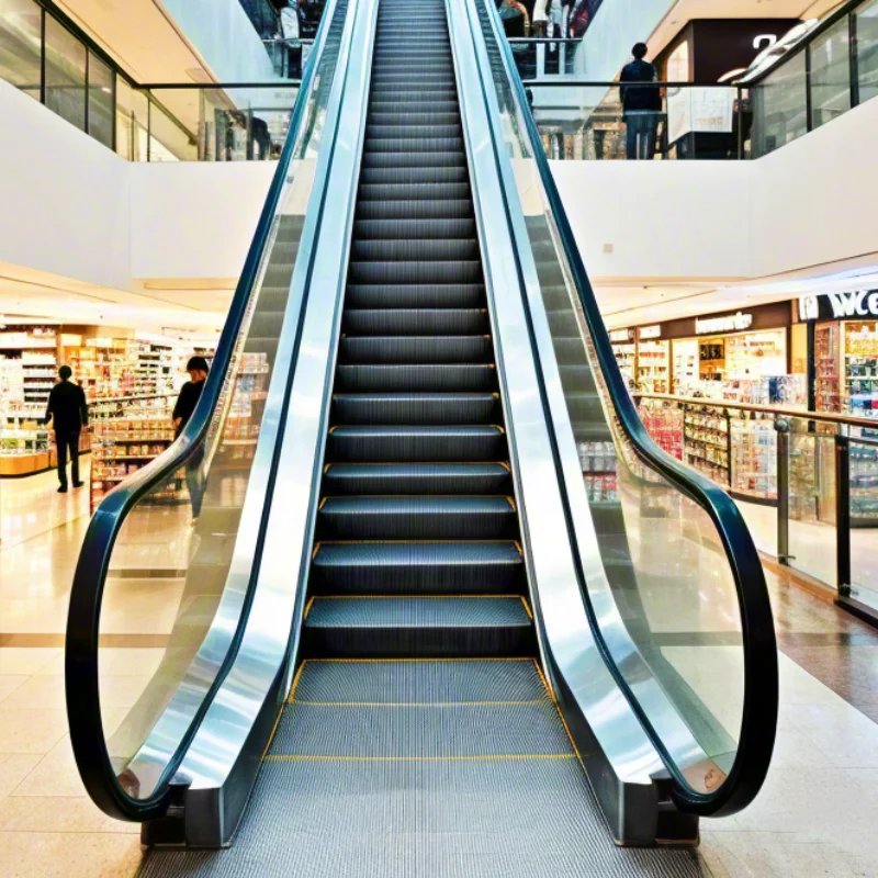 Large Shopping Mall Commercial Elevators Escalators Step Indoor Outdoor ...