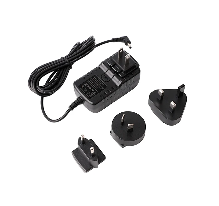 9V 2A Interchangeable Plug Adapter 9 Volt 2 Amp US EU UK AU Wall Plug Charger Adaptor Power Supply for LED CCTV Monitor