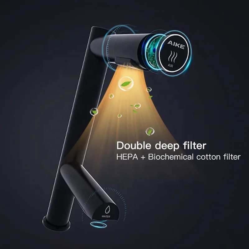 AIKE AK7130 Automatic Touchless Bathroom Hand Wash 2 in 1 air Tap Hand Dryer Sensor Water Tap