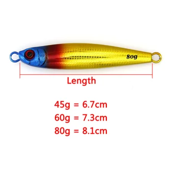 Saltwater Fishing Lure Metal Jig 40g 60g 80g Artificial Baits Glow Slow Jigging Lure Metal Slow Jigs – Metal Jig – view 3