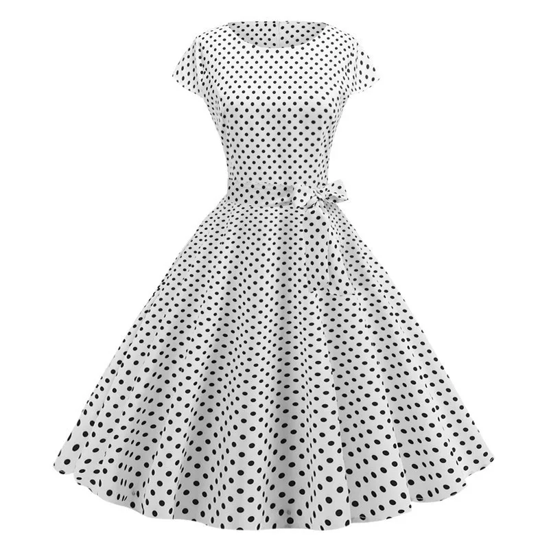 black and white polka dot summer dress The Dayla Polka Dot Day Dress main image 1