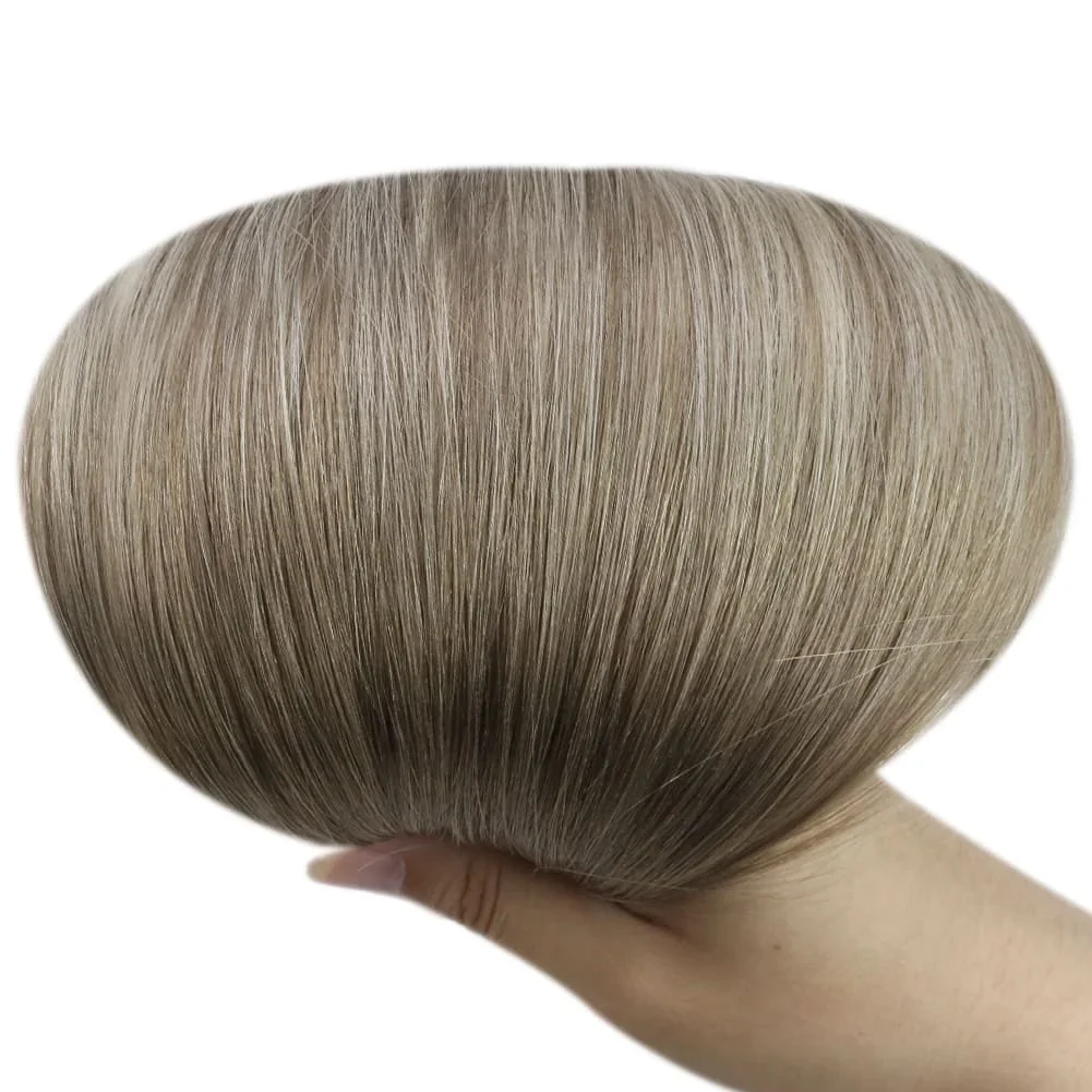 Extension de cheveux à trame invisible LaaVoo 100 g de cheveux humains brésiliens raides à coudre_voghion.com