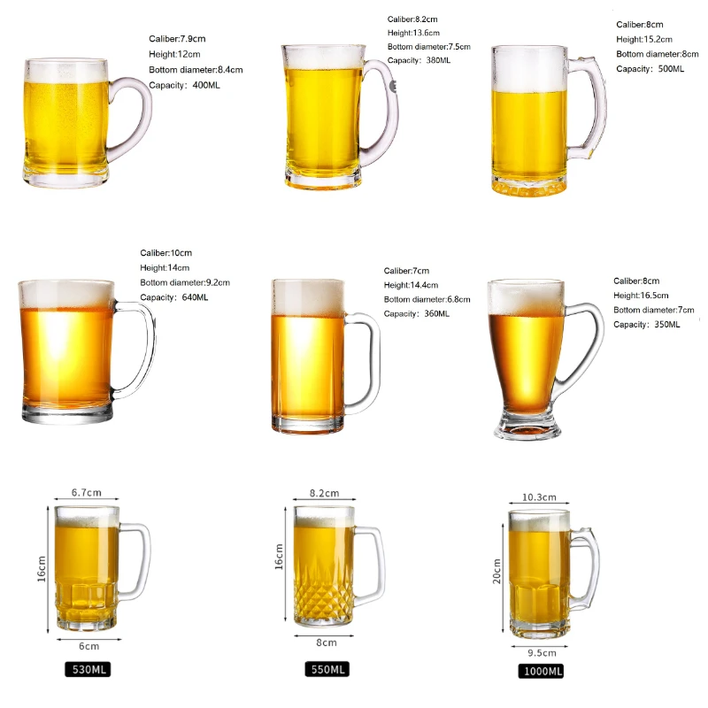 Wholesale Custom Logo Hand Blown Beer Mug World Football Wine Glass Cup