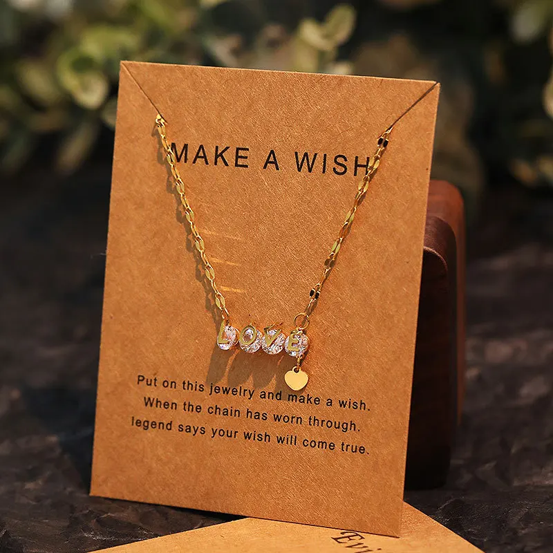 Wholesale Do Not Fade Color Titanium Steel Necklace New Fashion Gift 18k Gold Plated Stainless Steel Women Necklace Jewelry
