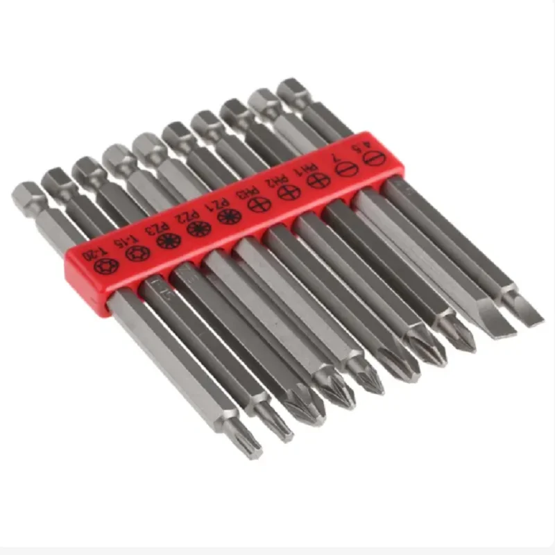 MOYOTEC Driver Bit Set 10 Pieces Phillips, Pozidriv, Slotted, Torx Screw Bit Set