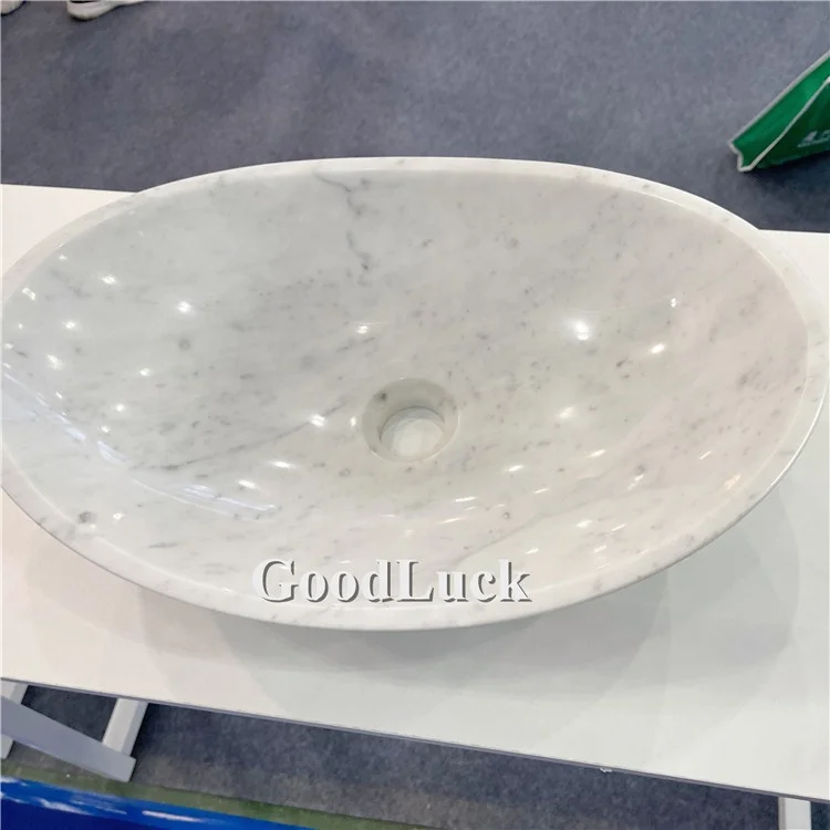 Natural Marble Made Basin Polished Marble Bathroom Basin