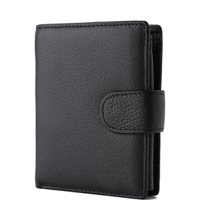 Creative Wallet Genuine Leather Wallets for Men Blocking Cards Holder Slim Male Cowhide Clutch Money Bag with ID Window
