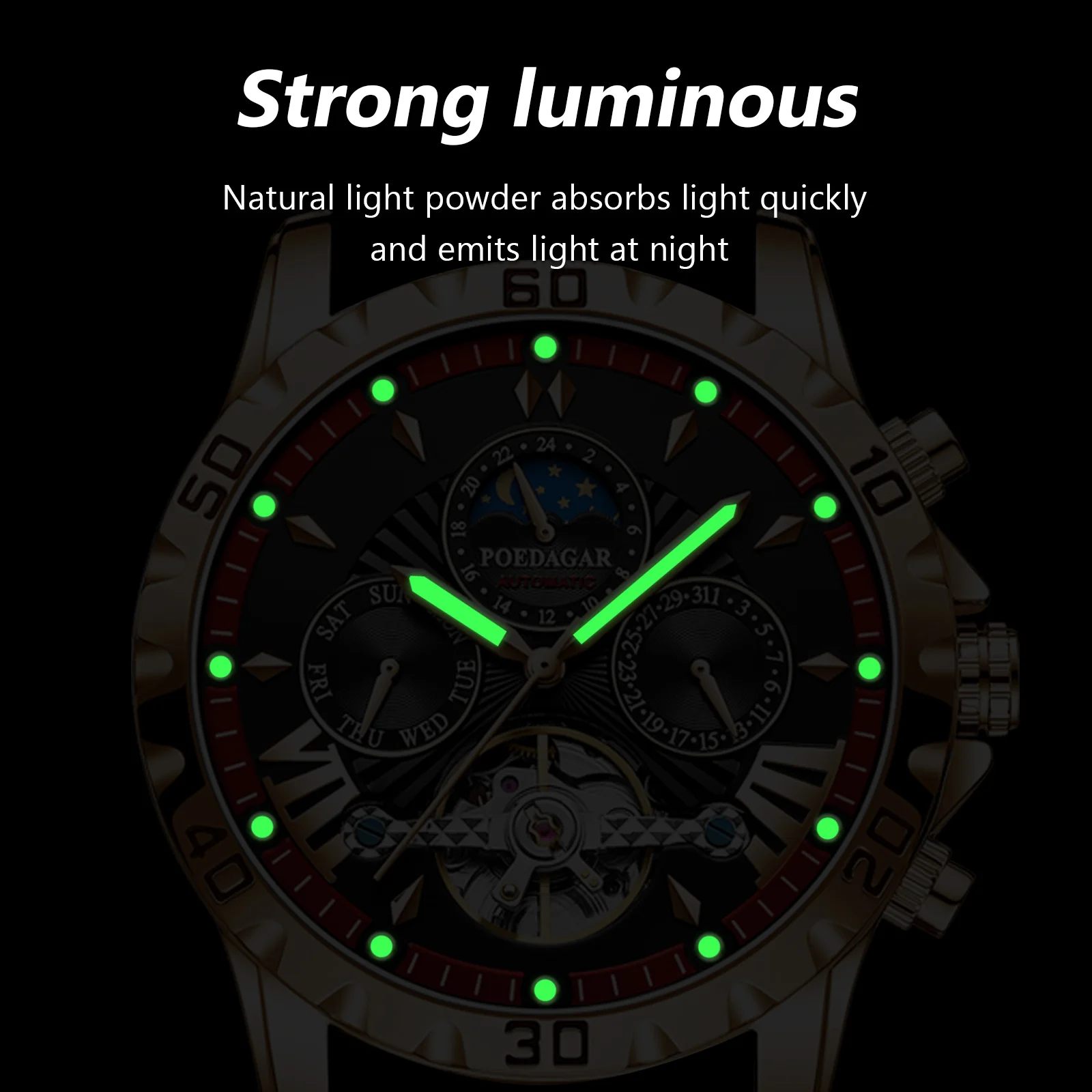 Poedagar 1410 Men's Tourbillon Luxury Watch