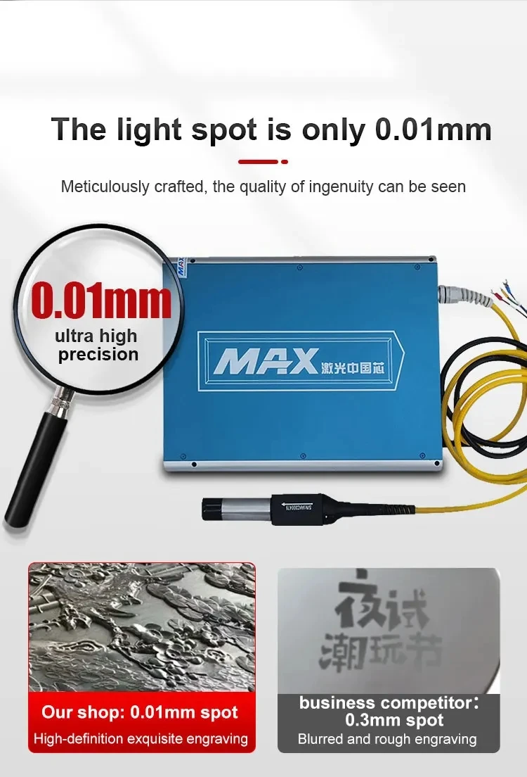 Table 20W 30W 50W Raycus Fiber Laser Marking Machine for Metal Plastic Pvc