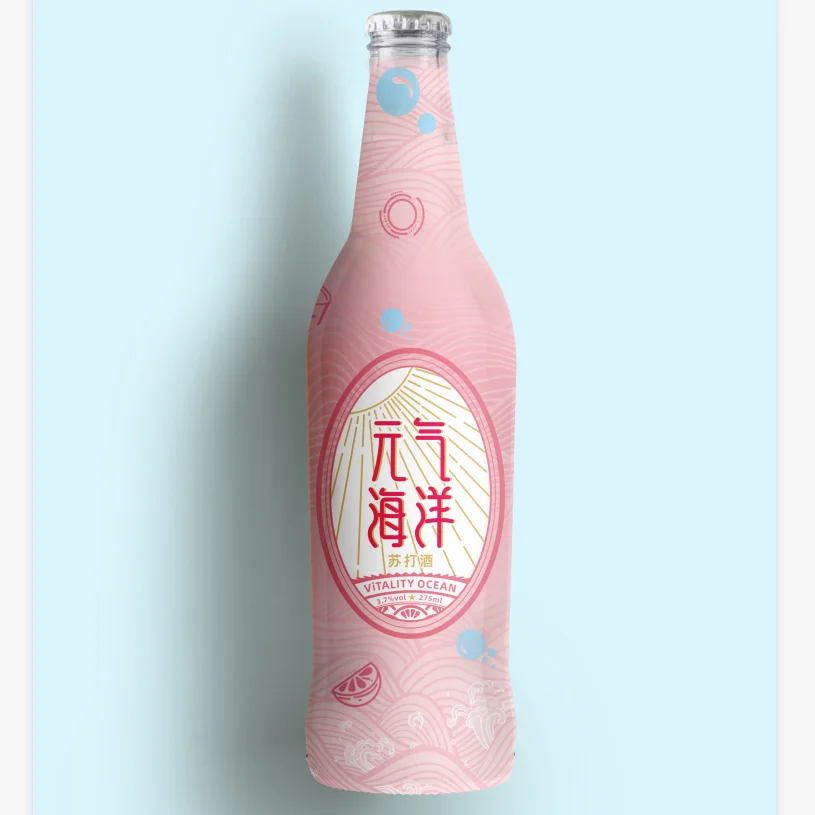 ViTALITY OCEAN, персонализированная этикетка на заказ, ликерная сода, питьевая 275 мл, 3.5% Том, экспортер ликера