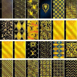 Luxury 3D Gold Hydrogels Film Raw Material For Cutting Machine Mobile Phone Tpu Skin Back Cover Wrap Crystal Porcelain Sticker