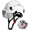 White Hard Hat with Smoke Visor