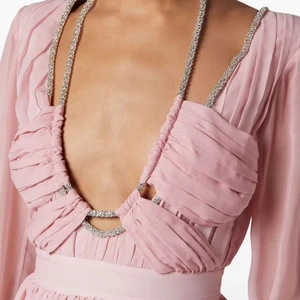 Casual Dress Long Flare Sleeves Solid Color Mini Dress Lovely and Sexy Party Dress