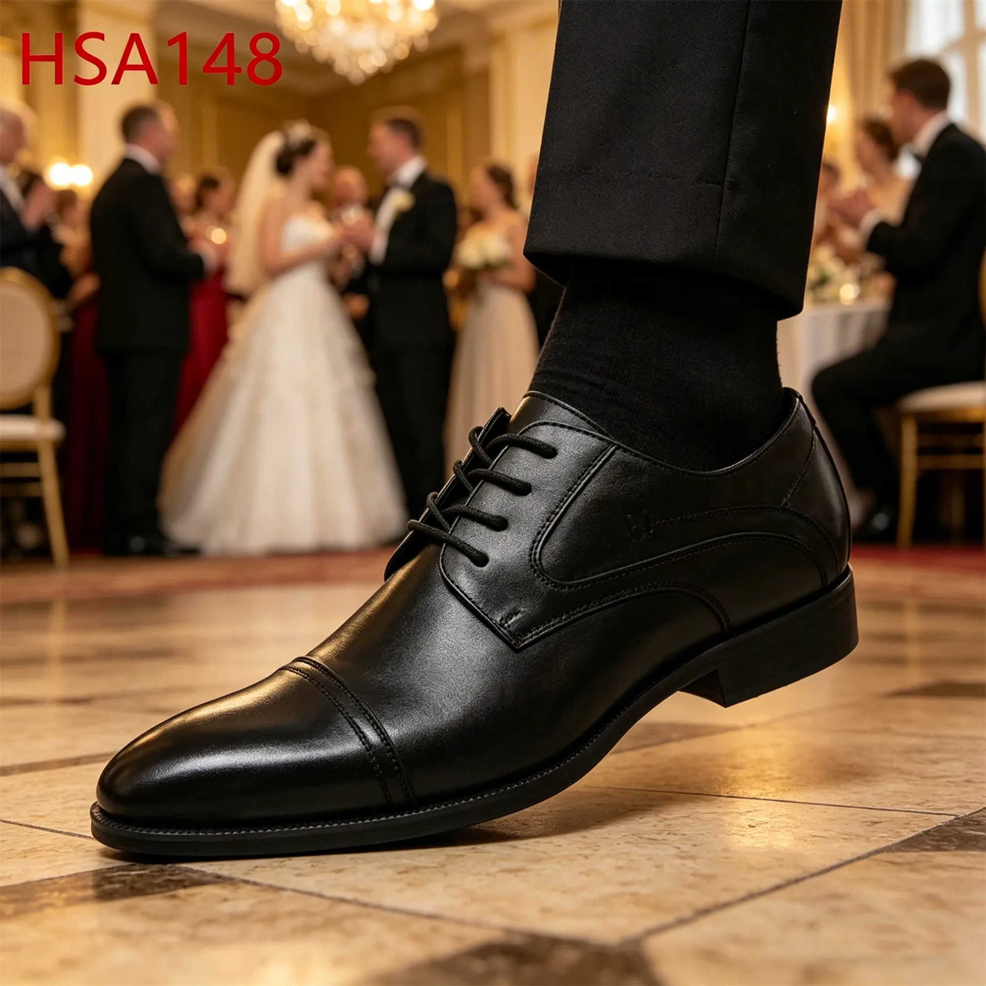 ZYF, Garden Party Full Grain Leather Crno/smeđe Mode Dress Cipele vjenčanje Gosti Dvostruki zglobovi Dizajn Uniforma Cipele HSA148