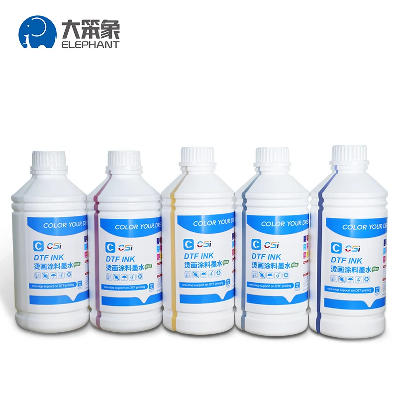 CSI for DTF Ink for Epson Printer Head 1000ml Digital Textile Fabric Certified MSDS Bottles for Models L1800 XP60 I3200 T-Shirt
