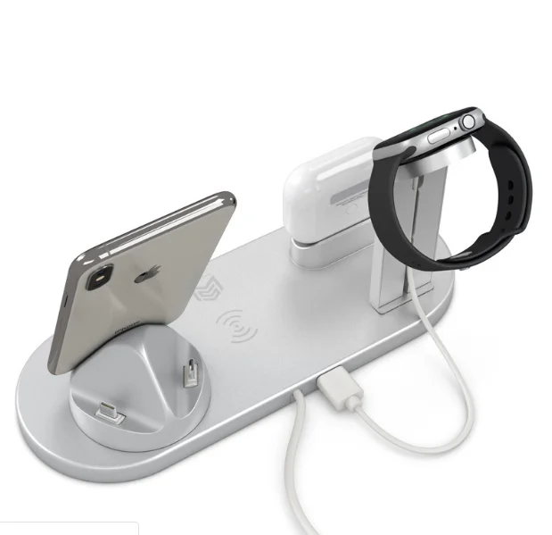 6 в 1 настольный мобильный телефон Беспроводное зарядное устройство подходит для всех видов смарт часы Bluetooth гарнитура мобильного