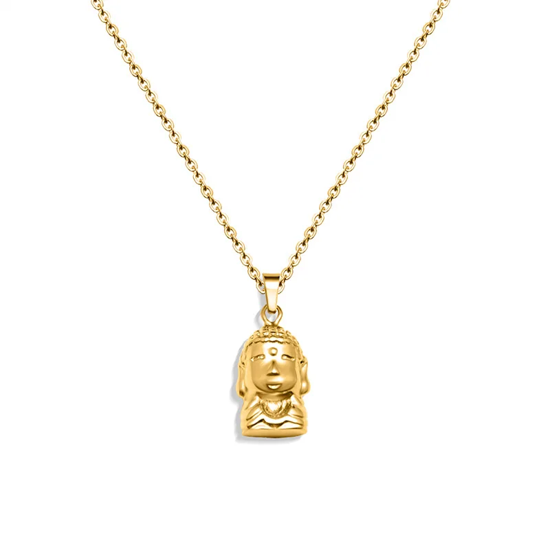 Mens Buddha Pendant Necklace 