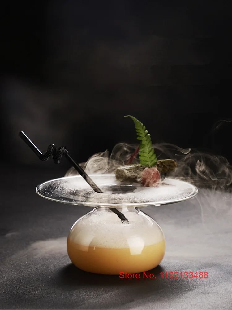 Creative Japanese Flying Saucer Plate Molecular Cocktail Cup Bar Plates