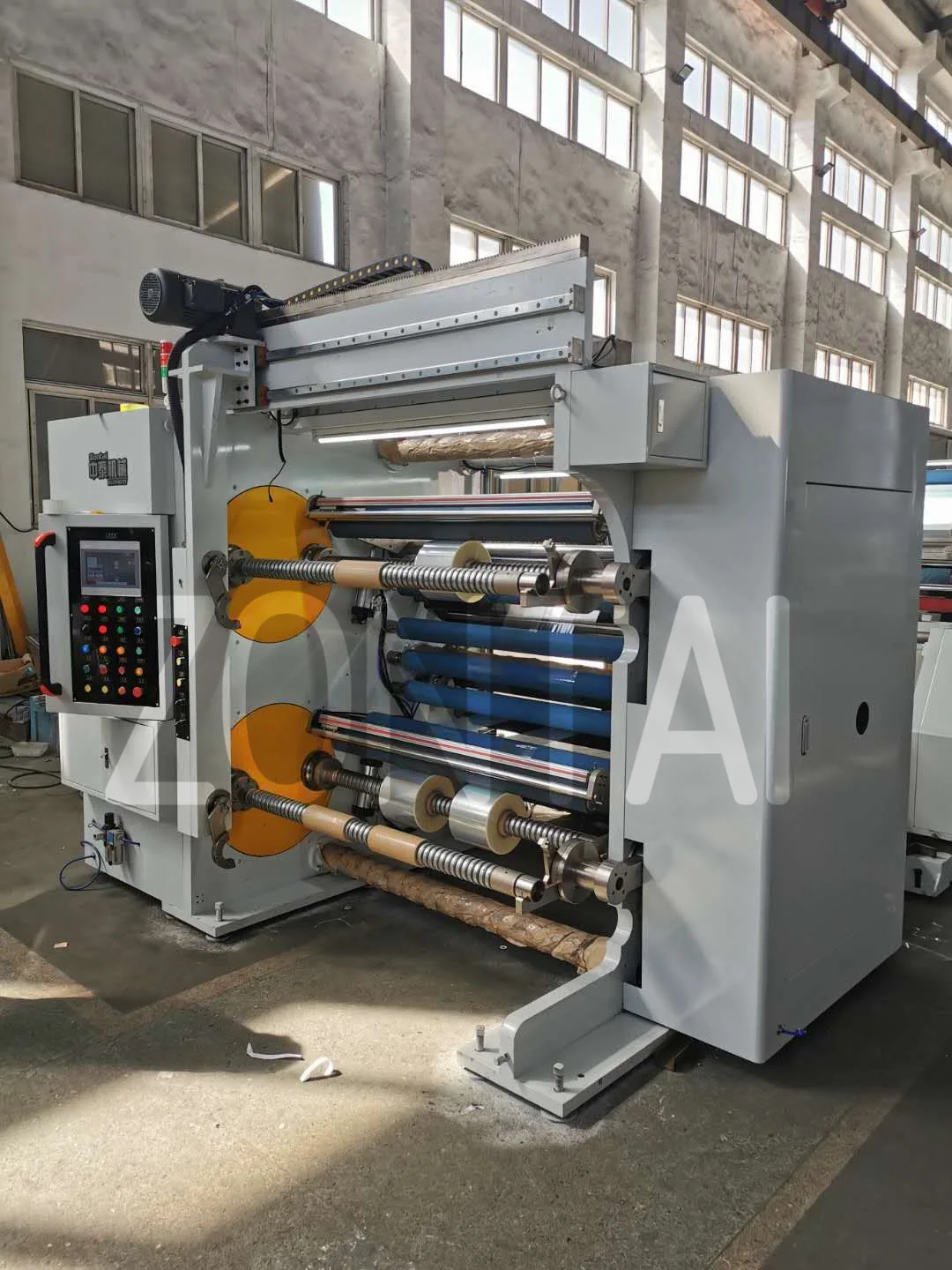 ZONTAI Slitting and Rewinding Machine for Aluminum Foil Automatic High Productivity Hot Product 2019 4 Shafts Shaftless Auto Loader CE