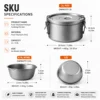 Grey Low-pressure cooker (inner pot with holes)