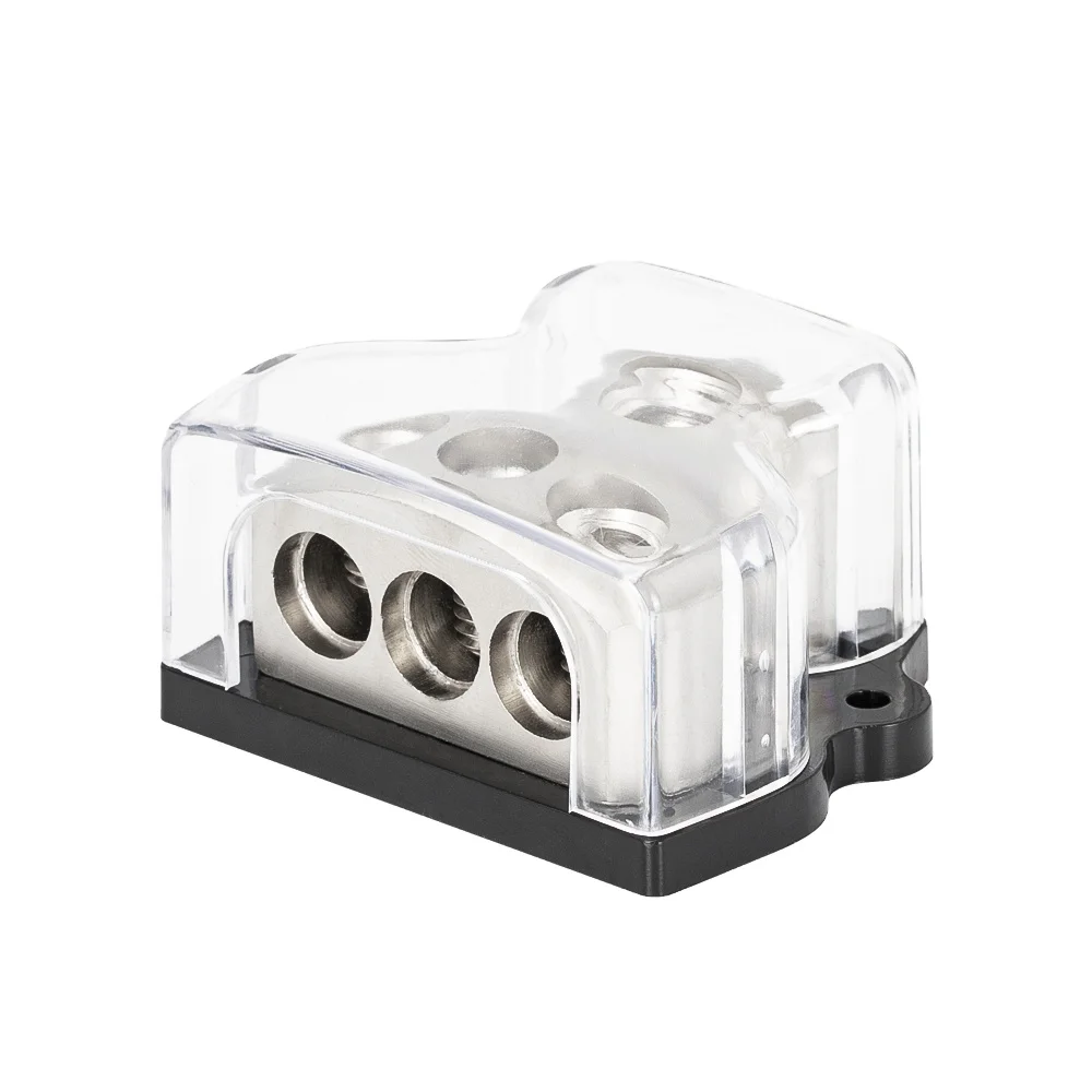 Blocco Di Distribuzione 'Alimentazione A 3 Vie 1x0 Gauge In 3x4 Gauge Out Blocco Di Distribuzione Alimentazione Per Splitter Audio Per Auto~p226412542