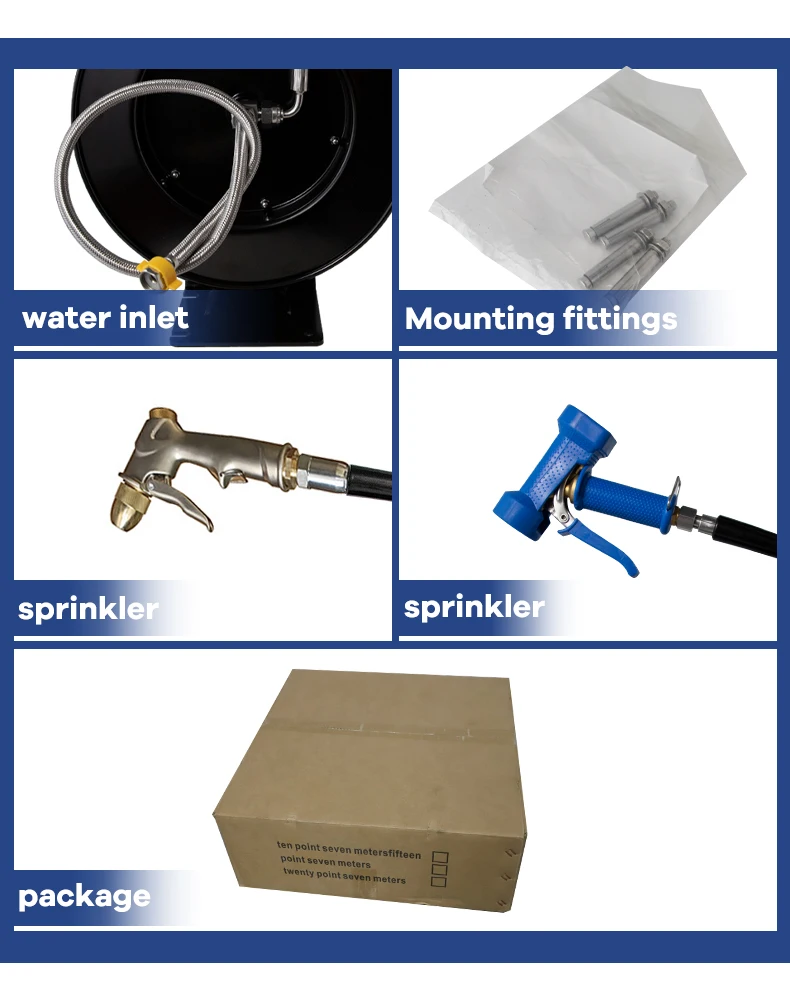 Stainless Steel Classic Water Gun Commercial Kitchen Bathroom High Flow Spray Valve Spring Retractable Pre-Rinse Reel Cable Hose factory