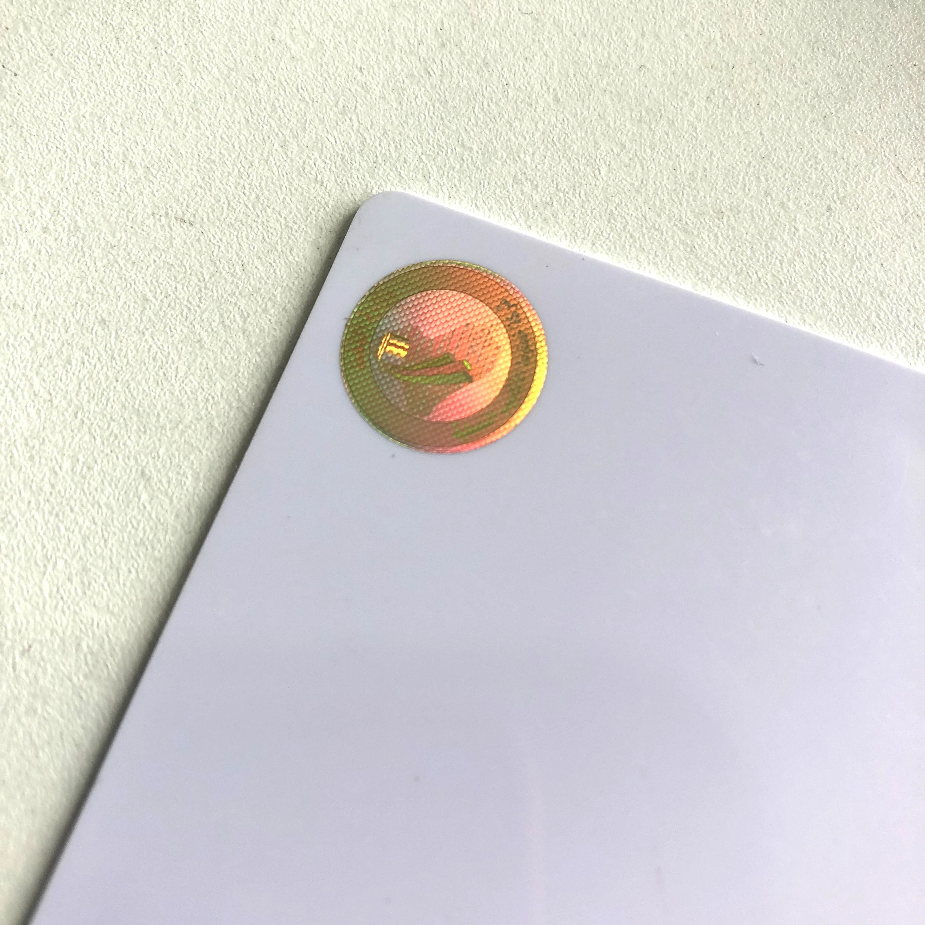 Free Design Factory Custom Printable Anti-counterfeiting Plastic PVC Card With Anti-counterfeiting Label Sticker