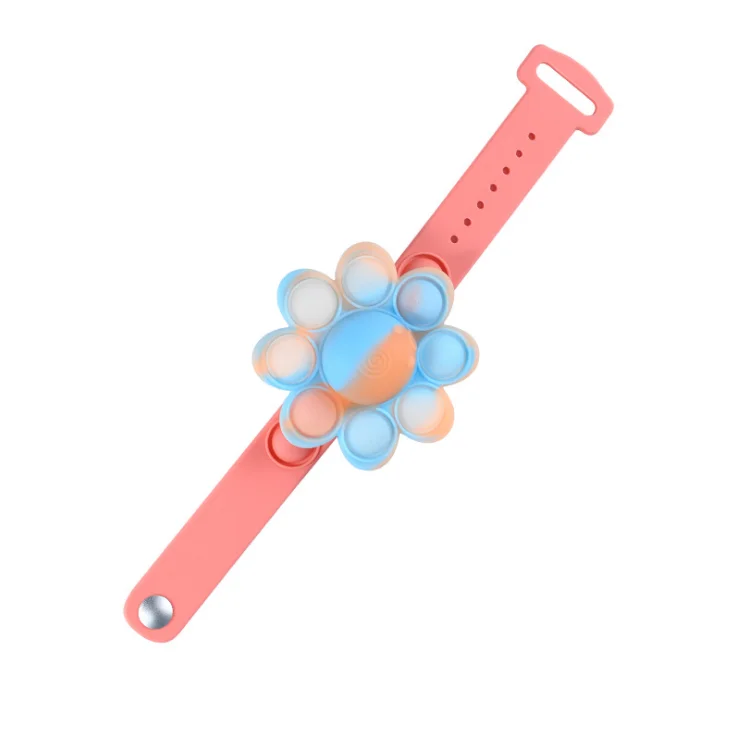 Красочный топ-осьминог, вращающийся силиконовый пузырьковый браслет, антистресс, детские игрушки