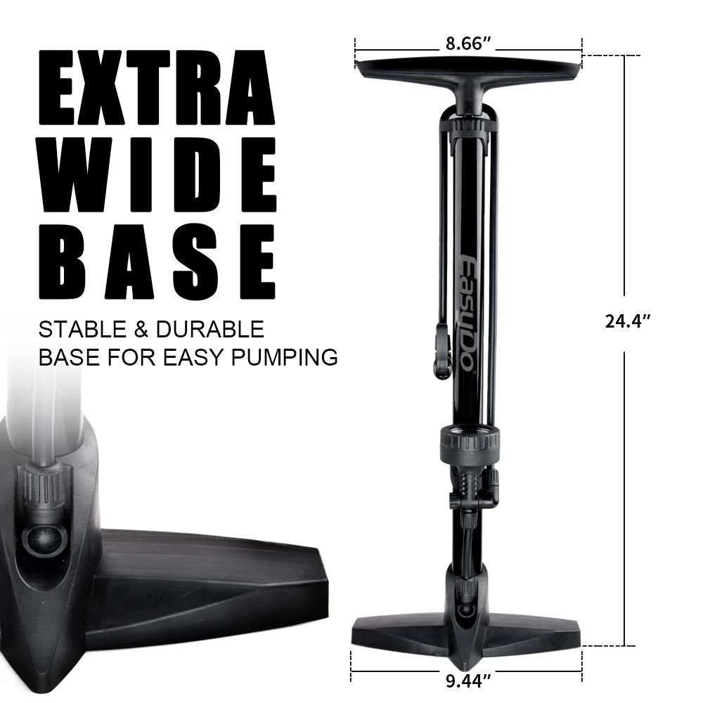 EasyDo Fahrrad zubehr 160 PSI Hochdruck-Fahrrad luftpumpe Tragbare  Fahrrad-Inflator-Boden pumpe fr Fahrrad reifen